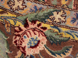 handmade Traditional Imran Brown Green Hand Knotted ROUND 100% WOOL area rug 8x8