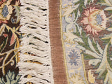 handmade Traditional Imran Brown Gray Hand Knotted ROUND 100% WOOL area rug 6x6