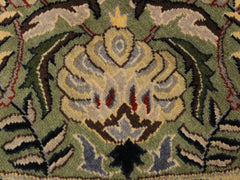 handmade Traditional Nagi Lt. Green Gray Hand Knotted ROUND 100% WOOL area rug 6x6