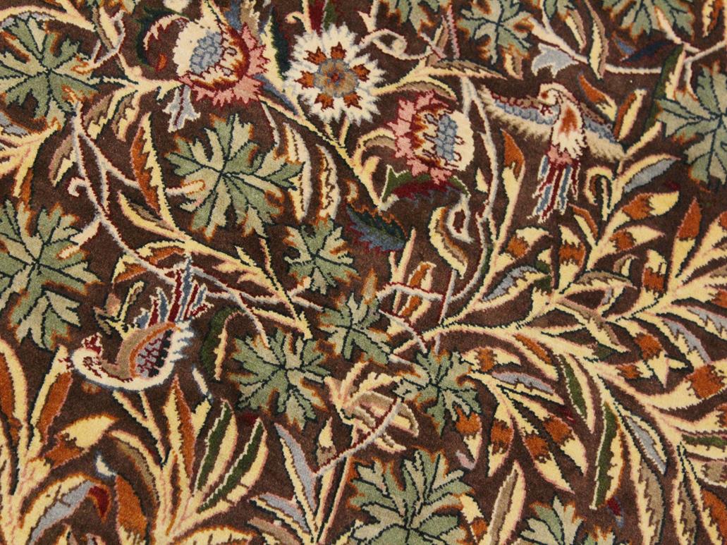 handmade Traditional Imran Brown Gray Hand Knotted ROUND 100% WOOL area rug 8x8