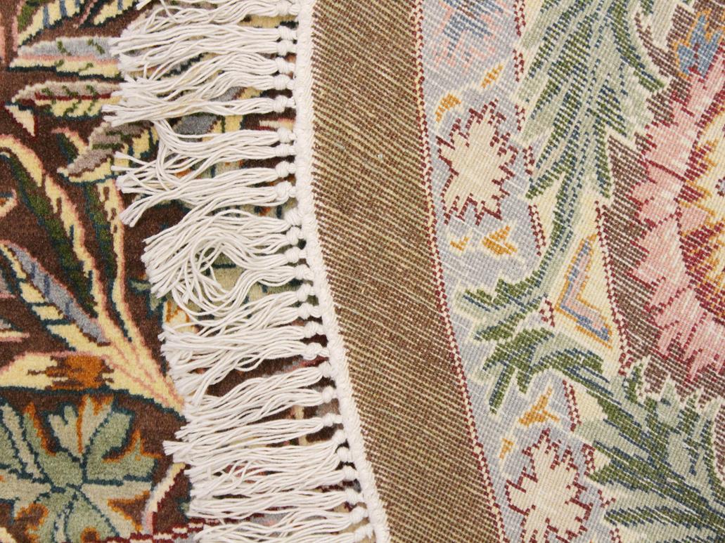 handmade Traditional Imran Brown Gray Hand Knotted ROUND 100% WOOL area rug 8x8