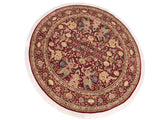 handmade Traditional Nagi Red Pink Hand Knotted ROUND 100% WOOL area rug 8x8