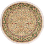 handmade Traditional Imran Beige Green Hand Knotted ROUND 100% WOOL area rug 8x8