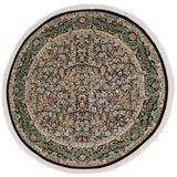 handmade Traditional Imran Black Gray Hand Knotted ROUND 100% WOOL area rug 8x8