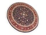 handmade Traditional Abasi Afsha Blue Red Hand Knotted ROUND 100% WOOL area rug 8x8