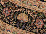 handmade Traditional Nagi Black Gray Hand Knotted ROUND 100% WOOL area rug 9x9