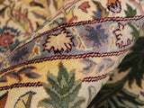 handmade Traditional Imran Beige Green Hand Knotted ROUND 100% WOOL area rug 8x8