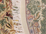 handmade Traditional Imran Beige Green Hand Knotted ROUND 100% WOOL area rug 8x8