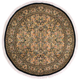 handmade Traditional Rimjim Black Gray Hand Knotted ROUND 100% WOOL area rug 9x9