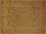 handmade Traditional Antique Brown Tan Hand Knotted RECTANGLE 100% WOOL area rug 13x17