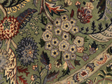 handmade Traditional Nagi Green Grey Hand Knotted ROUND 100% WOOL area rug 6x6