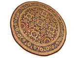 handmade Traditional Agra Tabriz Red Blue Hand Knotted ROUND 100% WOOL area rug 8x8