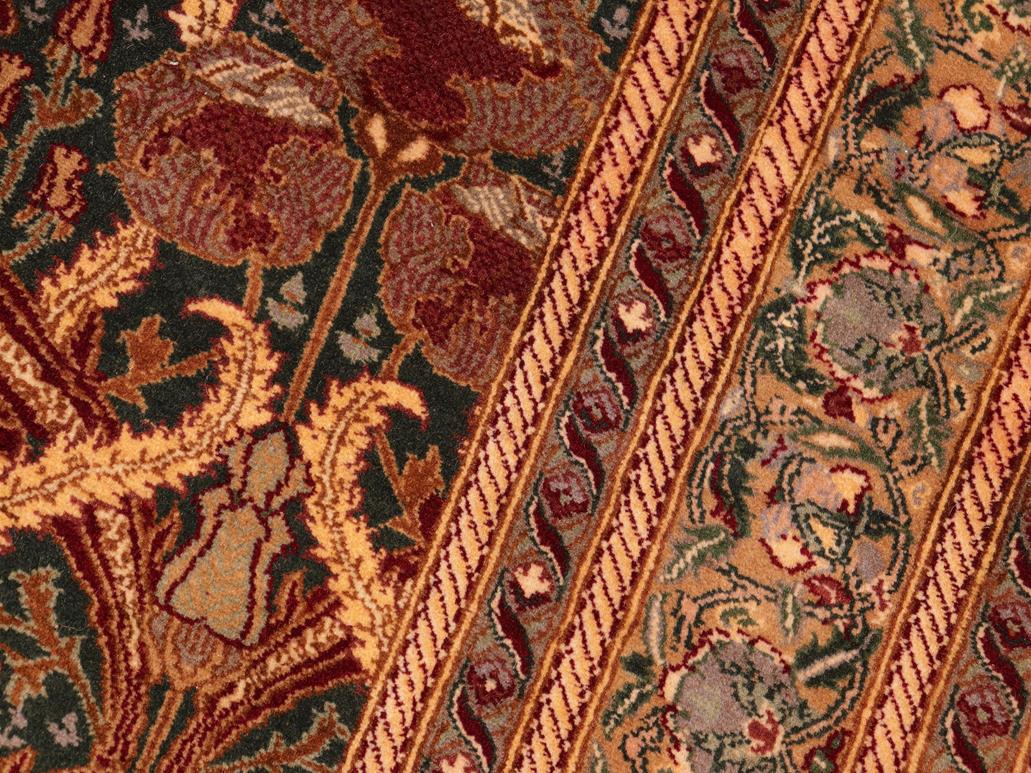 handmade Transitional Hamjolie Green Gold Hand Knotted RECTANGLE 100% WOOL area rug 5x8