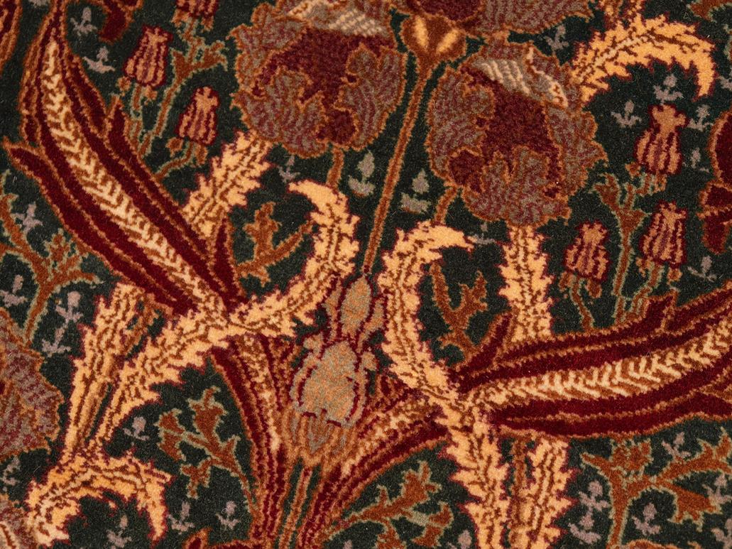 handmade Transitional Hamjolie Green Gold Hand Knotted RECTANGLE 100% WOOL area rug 5x8