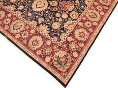 handmade Traditional Agra Blue Red Hand Knotted RECTANGLE 100% WOOL area rug 10x14