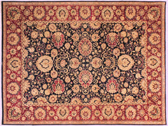 handmade Traditional Agra Blue Red Hand Knotted RECTANGLE 100% WOOL area rug 10x14