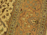 handmade Traditional  Ivory Gold Hand Knotted RECTANGLE 100% WOOL area rug 9x12