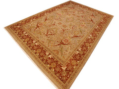 handmade Traditional Shama Taupe Rust Hand Knotted RECTANGLE 100% WOOL area rug 10x13