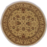 A02811, 5 7"x 5 8",Traditional                   ,6x6,Beige,RUST,Hand-knotted                  ,Pakistan   ,100% Wool  ,Round      ,652671148767