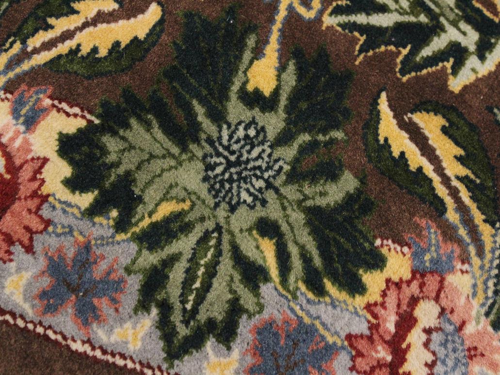 handmade Traditional Imran Brown Green Hand Knotted ROUND 100% WOOL area rug 8x8