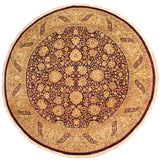 handmade Traditional Kashan Red Gold Hand Knotted ROUND 100% WOOL area rug 8x8