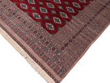 handmade Geometric Bokhara Red Tan Hand Knotted RECTANGLE 100% WOOL area rug 9x12