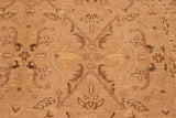 handmade Transitional Lahore Tan Brown Hand Knotted RECTANGLE 100% WOOL area rug 6 x 9