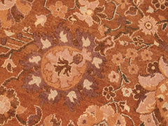 handmade Transitional Kirman Brown Blue Hand Knotted RECTANGLE 100% WOOL area rug 6x9