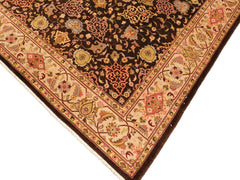 handmade Transitional Brown Beige Hand Knotted RECTANGLE 100% WOOL area rug 6x9