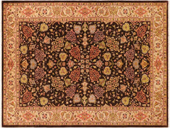 handmade Transitional Brown Beige Hand Knotted RECTANGLE 100% WOOL area rug 6x9