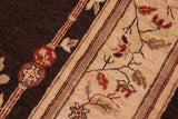 handmade Geometric Kafkaz Chobi Ziegler Brown Tan Hand Knotted RECTANGLE 100% WOOL area rug 6 x 8