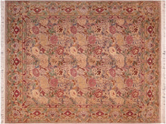 handmade Traditional Morris Taupe Red Hand Knotted RECTANGLE 100% WOOL area rug 8x10
