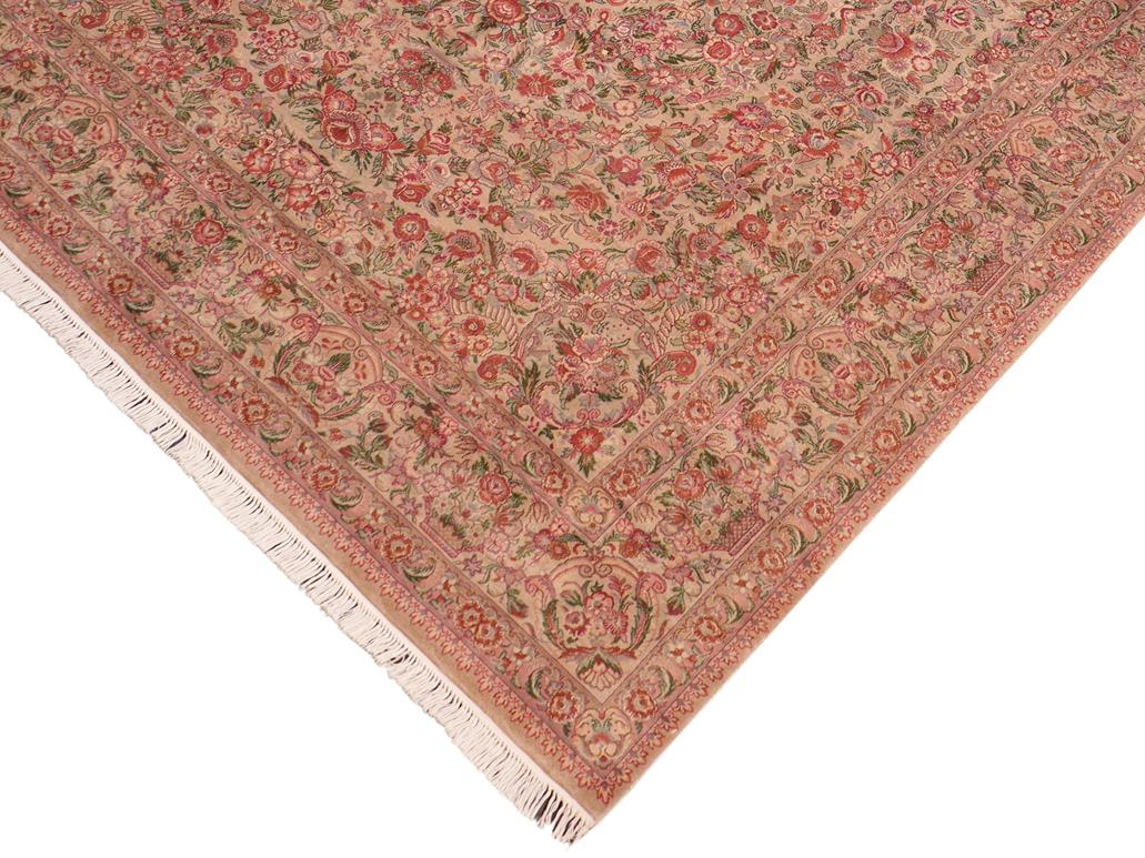 handmade Traditional Tabriz Tan Rust Hand Knotted RECTANGLE 100% WOOL area rug 8x10