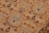handmade Transitional Kafkaz Chobi Ziegler Tan Brown Hand Knotted RECTANGLE 100% WOOL area rug 6 x 10