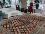 handmade Geometric Bokhara Black Lt. Brown Hand Knotted RECTANGLE 100% WOOL area rug 10x14