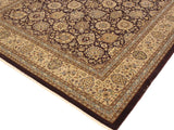 handmade Traditional Design Aubergine Lt. Tan Hand Knotted RECTANGLE 100% WOOL area rug 9x12