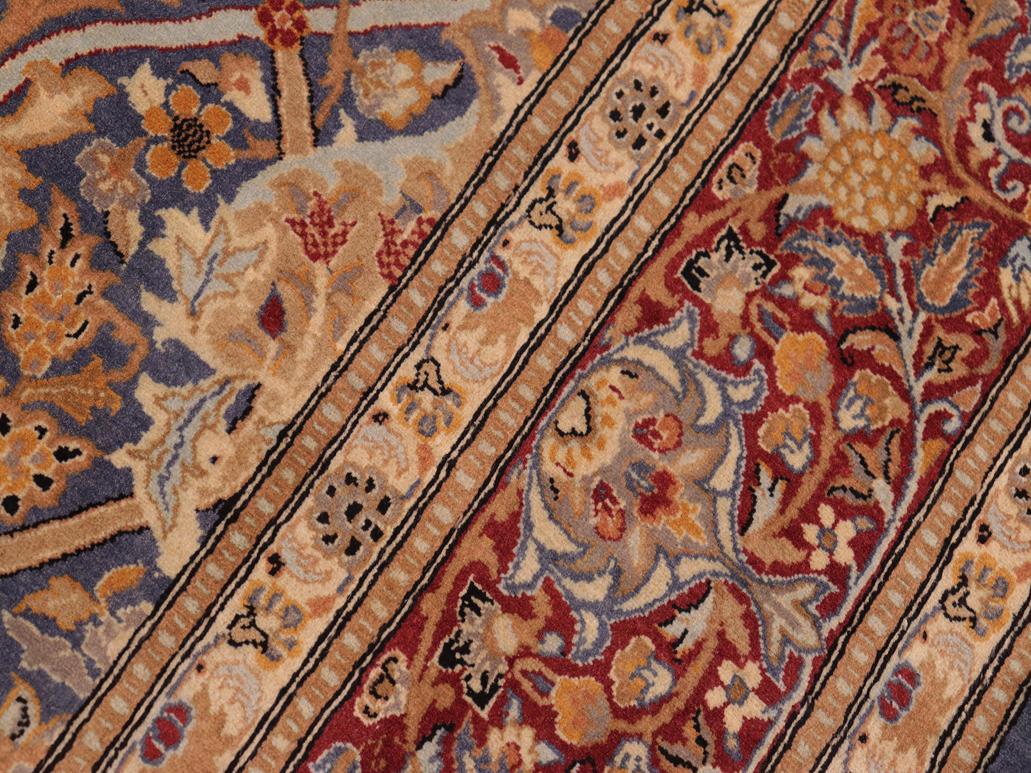 handmade Transitional Mujahid Blue Red Hand Knotted RECTANGLE 100% WOOL area rug 8x10