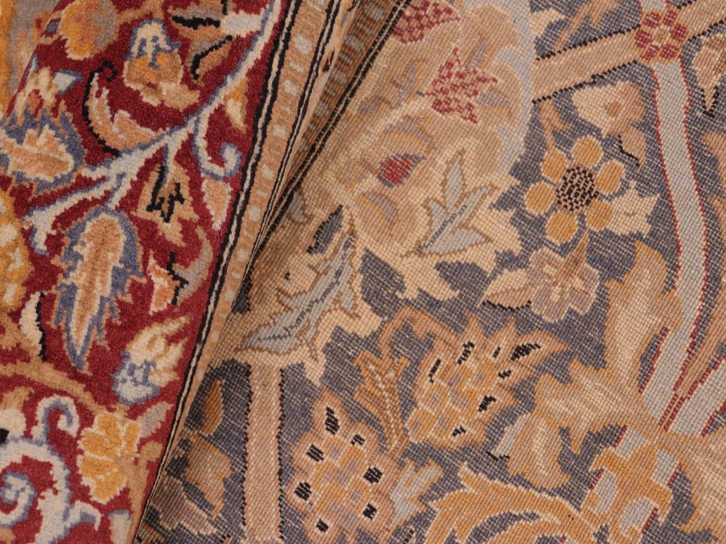 handmade Transitional Mujahid Blue Red Hand Knotted RECTANGLE 100% WOOL area rug 8x10