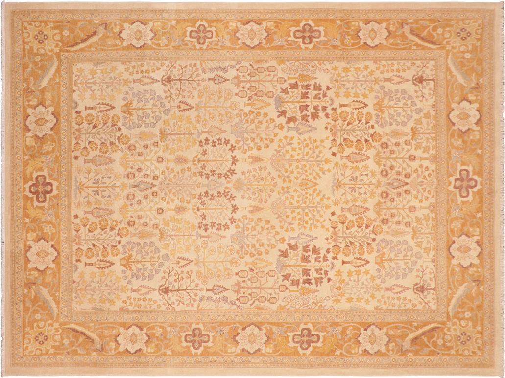 handmade Traditional Sarook Beige Brown Hand Knotted RECTANGLE 100% WOOL area rug 8x10