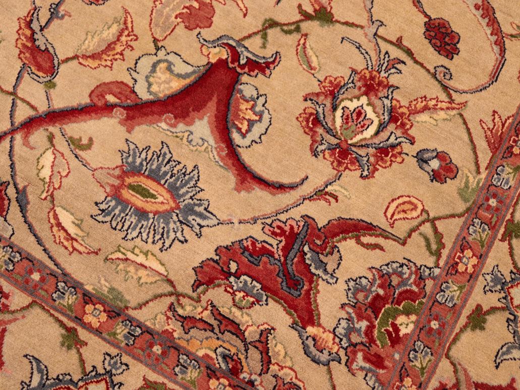 handmade Traditional Hamadan Taupe Red Hand Knotted RECTANGLE 100% WOOL area rug 6x9