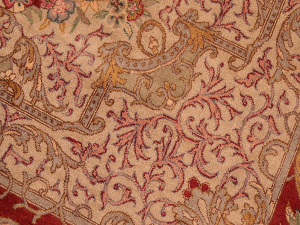 handmade Traditional Abusson Rust Taupe Hand Knotted RECTANGLE 100% WOOL area rug 6x10