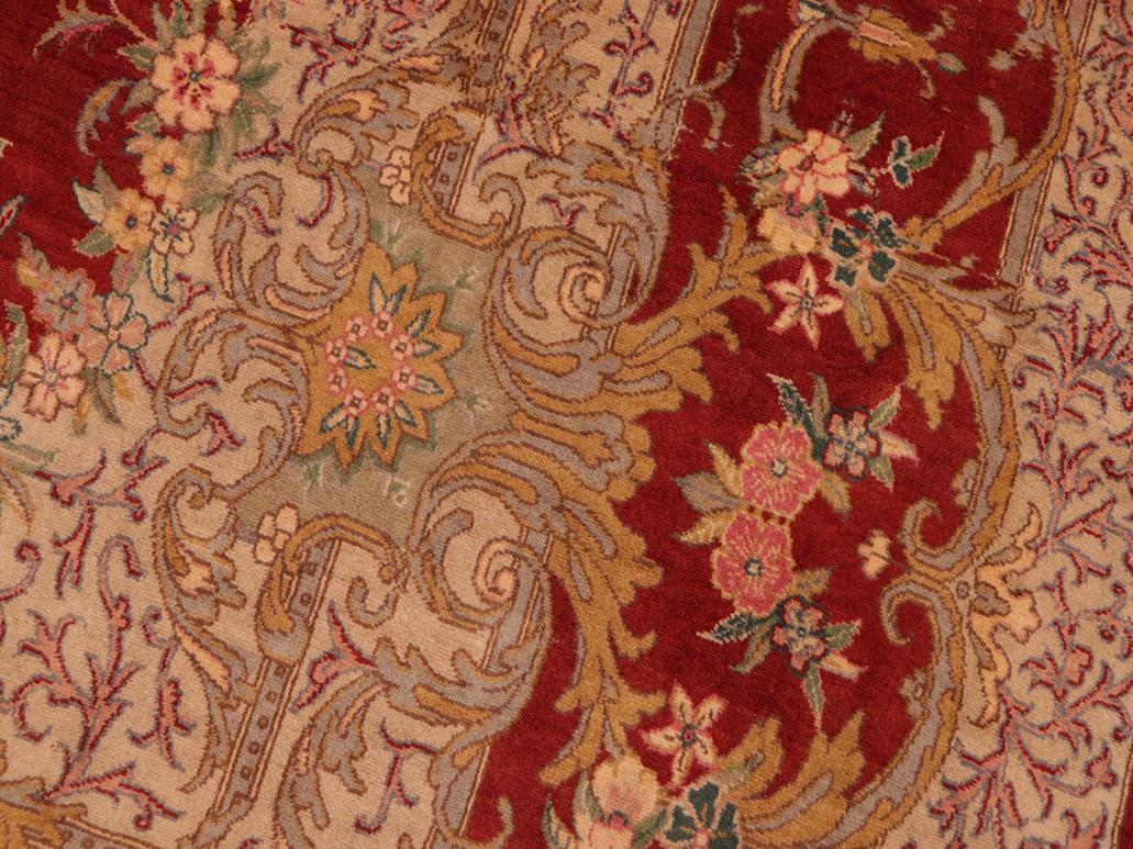 handmade Traditional Abusson Rust Taupe Hand Knotted RECTANGLE 100% WOOL area rug 6x10