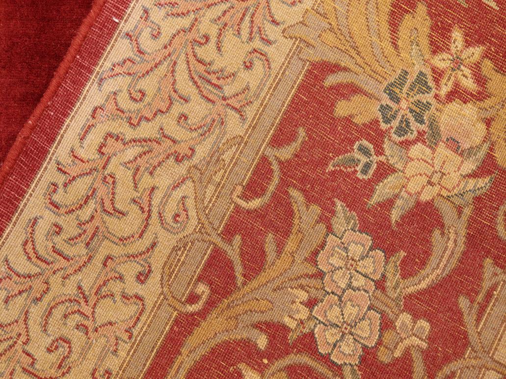 handmade Traditional Abusson Rust Taupe Hand Knotted RECTANGLE 100% WOOL area rug 6x10