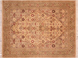 handmade Traditional Tabriz Beige Green Hand Knotted RECTANGLE 100% WOOL area rug 6x9