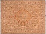 Sparow Pak Persian Tegan Taupe/Gold Wool Rug - 5'9'' x 9'3''