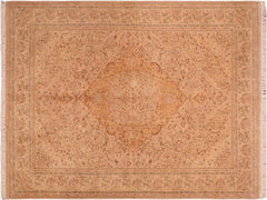 handmade Traditional Sparow Taupe Gold Hand Knotted RECTANGLE 100% WOOL area rug 6x9