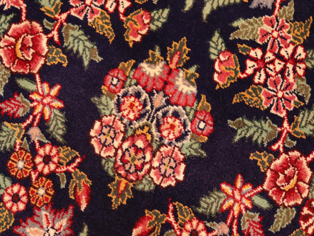 handmade Traditional Gulab Blue Ivory Hand Knotted RECTANGLE 100% WOOL area rug 6x9