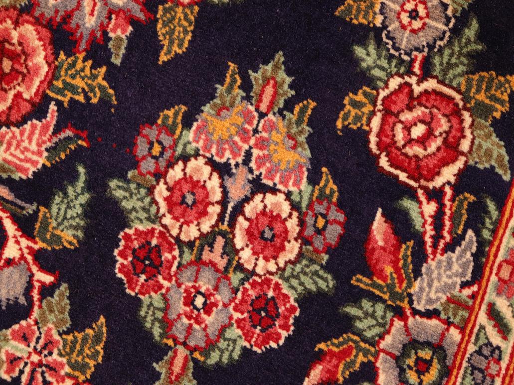 handmade Traditional Gulab Blue Ivory Hand Knotted RECTANGLE 100% WOOL area rug 6x9