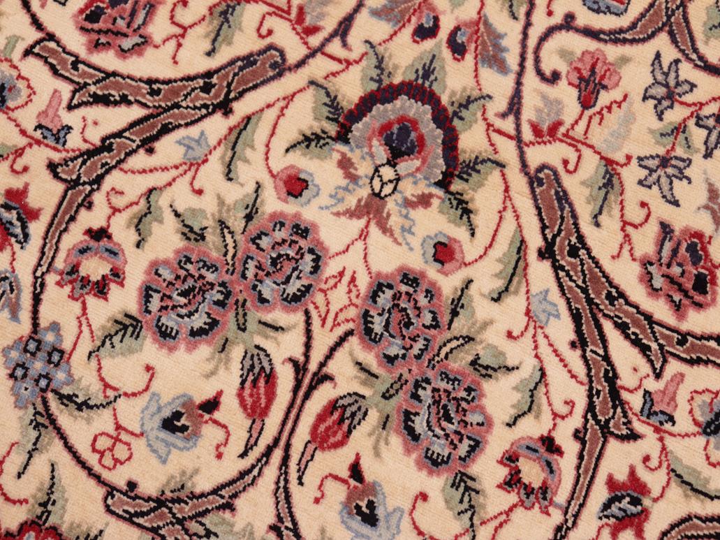 handmade Traditional Tabriz Beige Pink Hand Knotted RECTANGLE 100% WOOL area rug 8x11