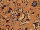handmade Traditional Antique Rose Tan Hand Knotted RECTANGLE 100% WOOL area rug 9x12